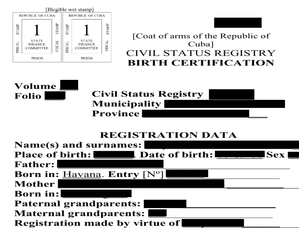 certificado-de-nacimiento-cubano-traducido-al-ingles, traducción-documento-cubano, traducción-documento-cubano-en-ingles, traducción-de-documentos-en-cuba